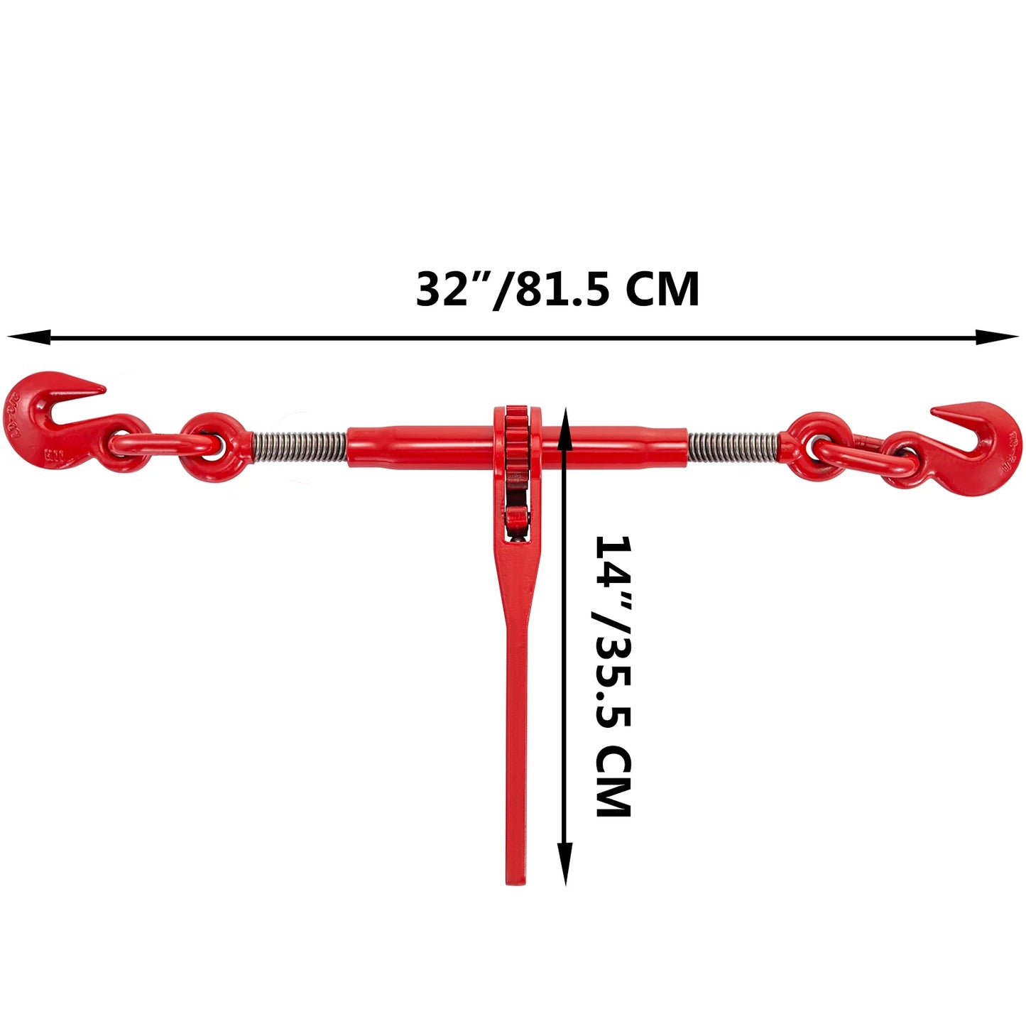 SucceBuy 2Pack Chain Binder Kit Ratchet Load Binder 3/8 - 1/2 Inch 13000LBS Loading Capacity Adjustable Length for Tie Down Haul