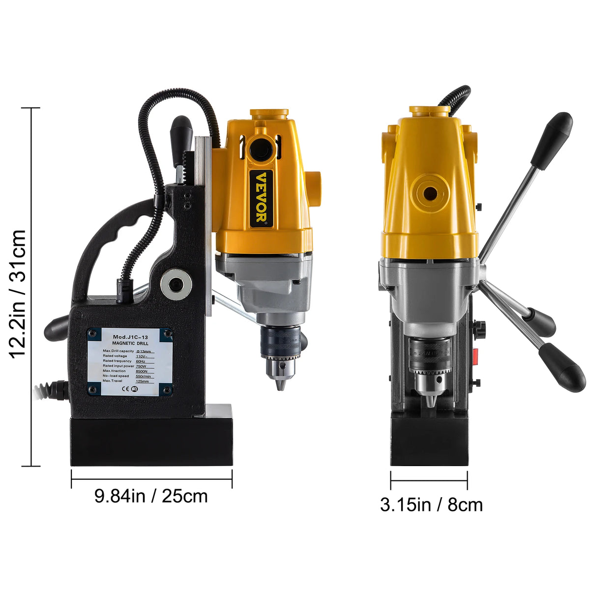 Succebuy Magnetic Drill Press Bench Drilling Machine 750W 1680W