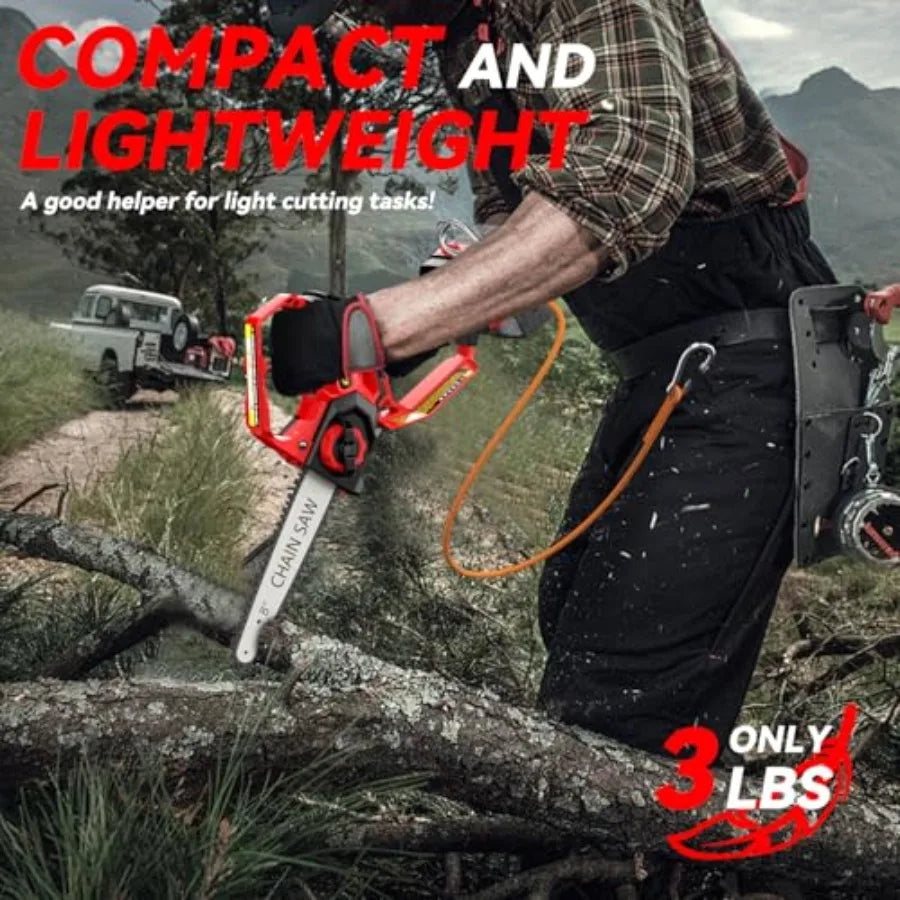 Mini Chainsaw for Miwaukee M18 Battery 8-Inch and 6-Inch 2-IN-1 Cordless Electric Chain saw with Brushless Motor and Auto-Oiler