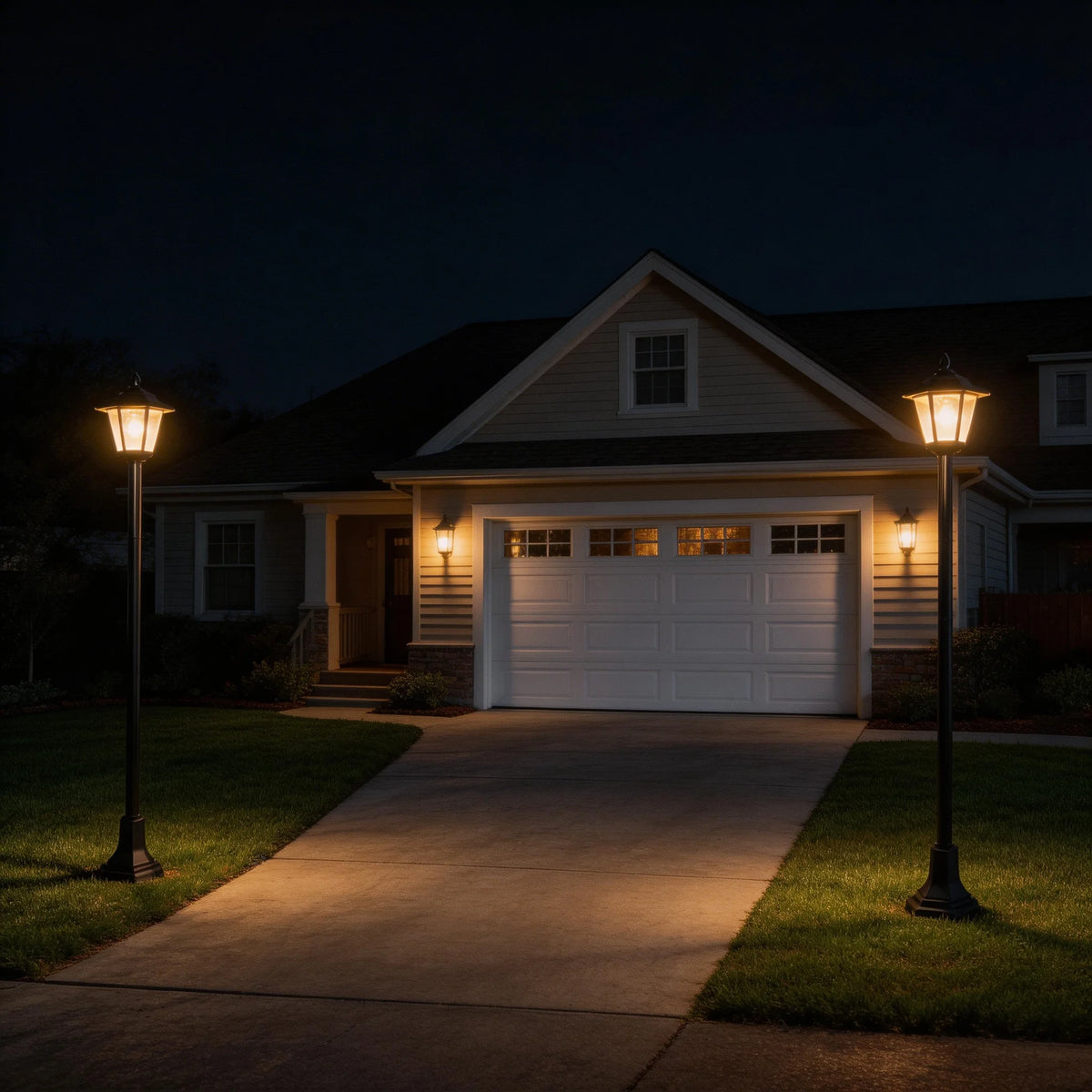 Waterproof Solar Post Lights Dusk To Dawn LED Landscape Lighting