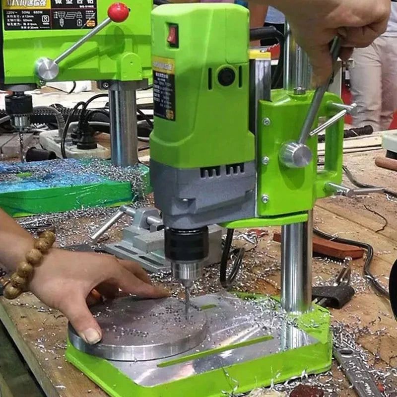 ALLSOME MINIQ Mini Drilling Machine Drill Press Bench Small electric Drill Machine Work Bench gear drive 220V 710W HT2600