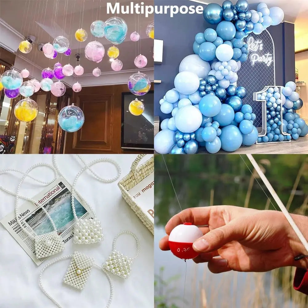 Fishing Wire, 1640 ft Clear Fishing Line, Strong Invisible String for Hanging Decorations, Balloons, Crafts, Jewelry Making, Bea