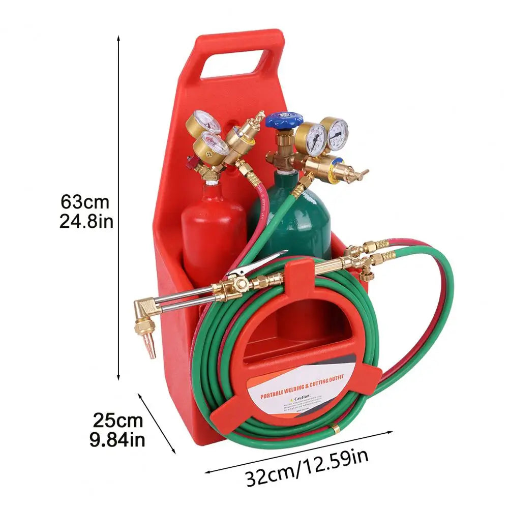 Welder Welding Torch Kit Long Pipe Brass Nozzle Gauge Oxygen Acetylene, Gas Cylinder Welding Cutting Torch Set Soldering