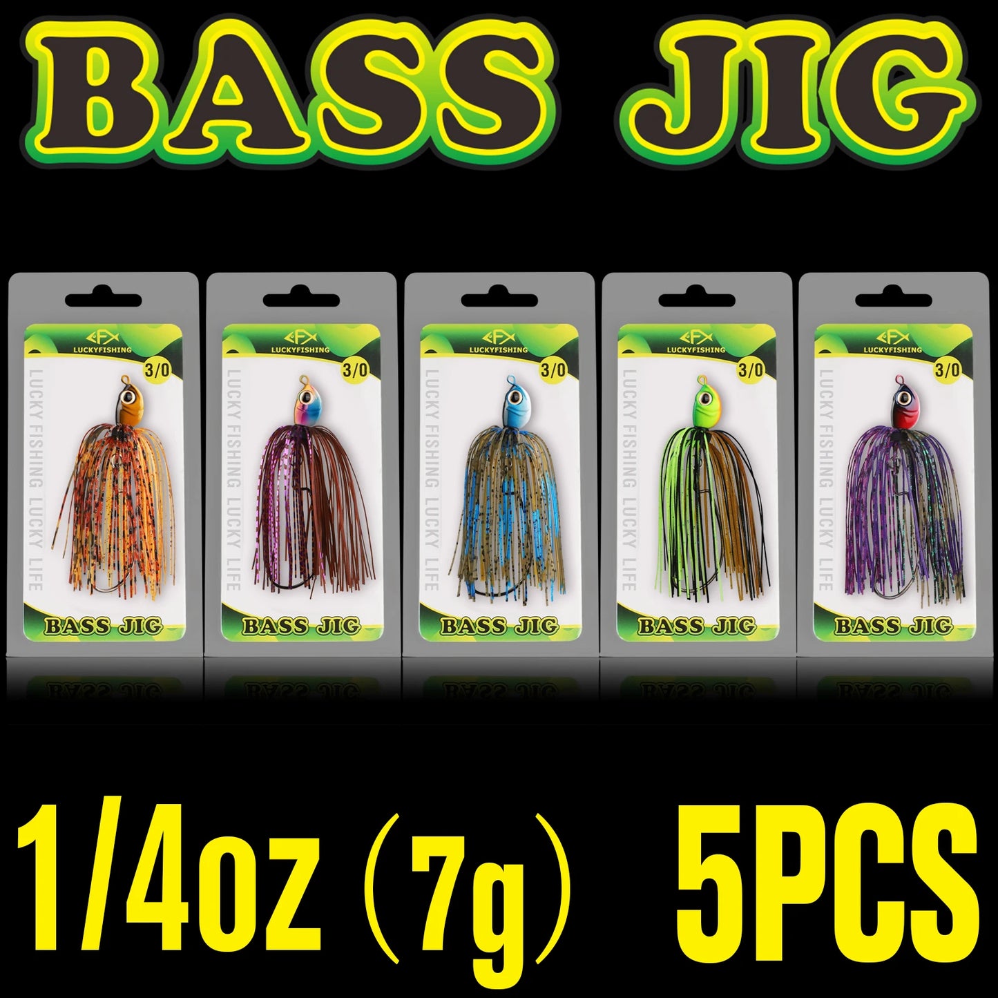 Bass Jigs Swinging Swim Jigs for Bass Fishing Jigs 5PCS 1/4oz 3/8oz Fishing Lures for Bass Pike Walleye Muskie