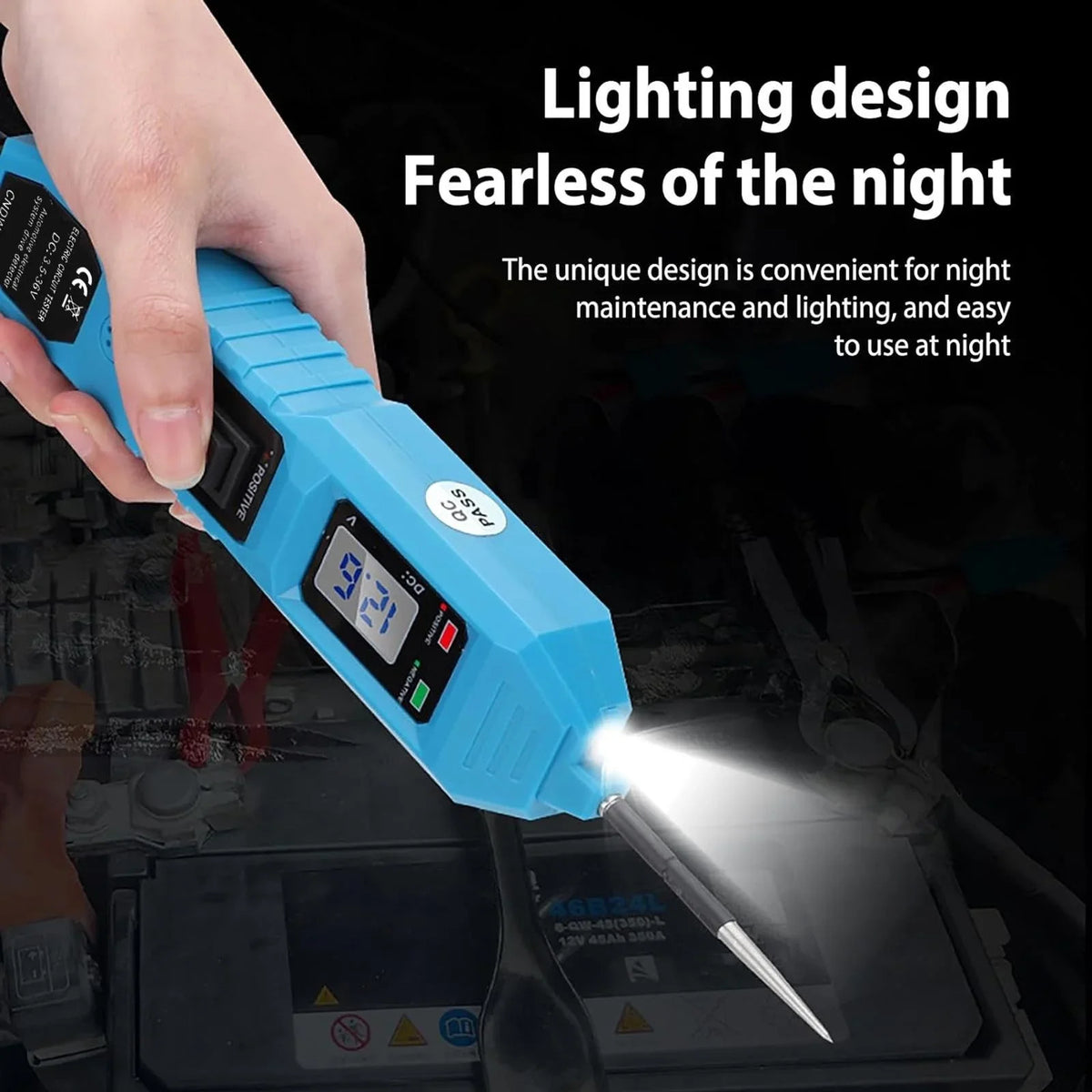 Car Circuit Tester Diagnostic Tool with LCD Display Power Probe Kit Multifunctional Automotive Electrical System Tester