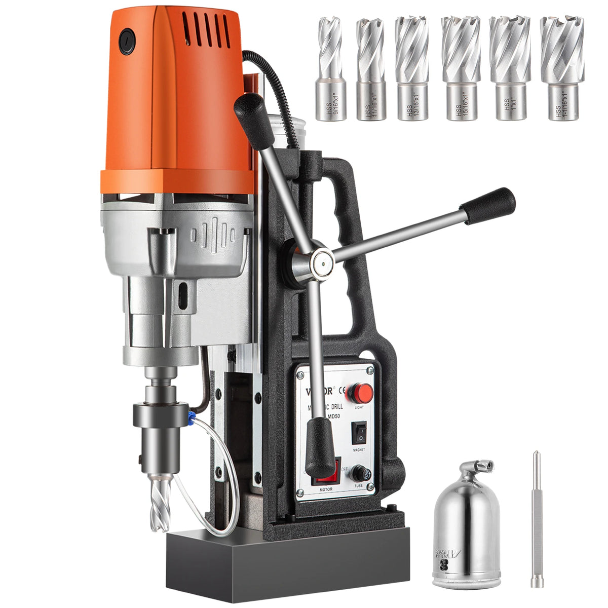 SucceBuy Industrial Magnetic Drill Press Kit With HSS Cutters