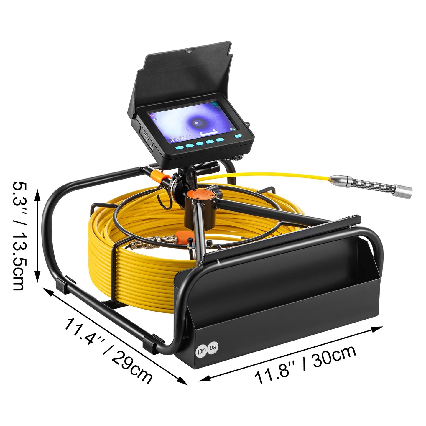 SucceBuy Pipe Inspection Camera DVR 16GB Micro SD Card 4.3in Monitor 10/20/30M/50M Industrial Sewer Drain Endoscope IP68 8500mHA