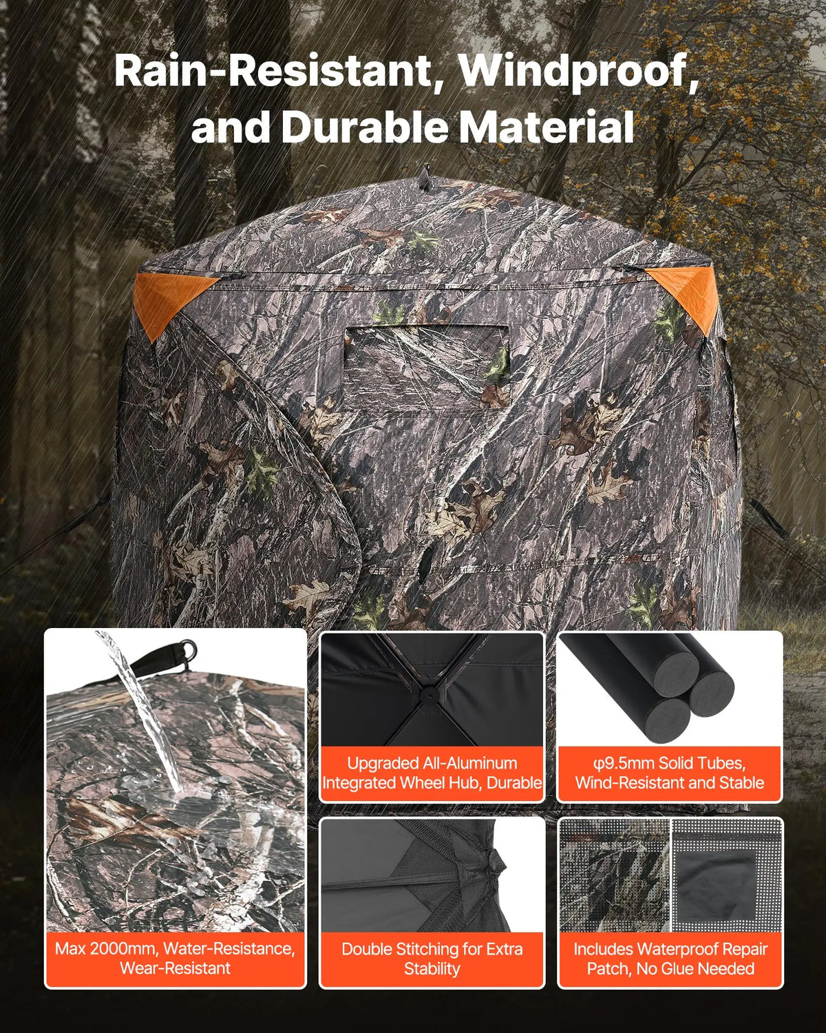Portable See Through Hunting Blind With Multi Angle Viewing