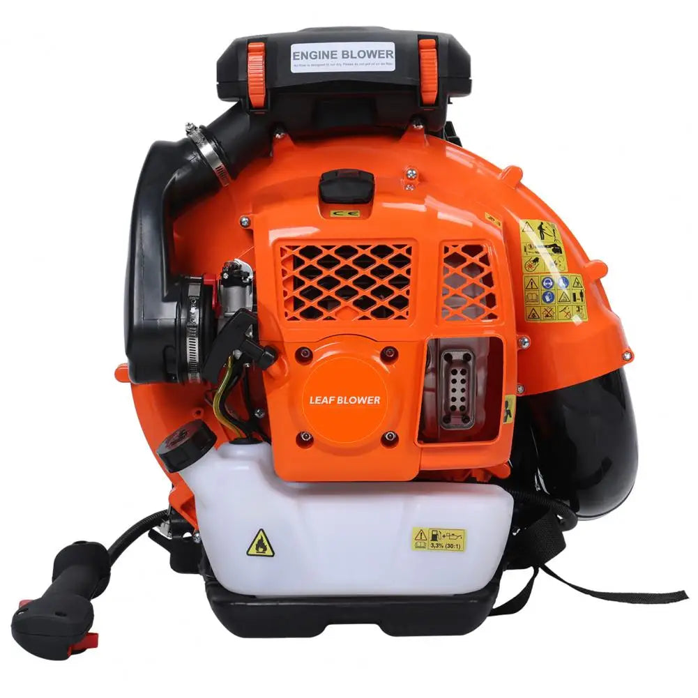 2-Stroke  Backpack Leaf Blower, 80CC 900CFM Engine Gas Leaf Blower,High Strength Gas PoweredSnow Blower Powerful Engine, Orange