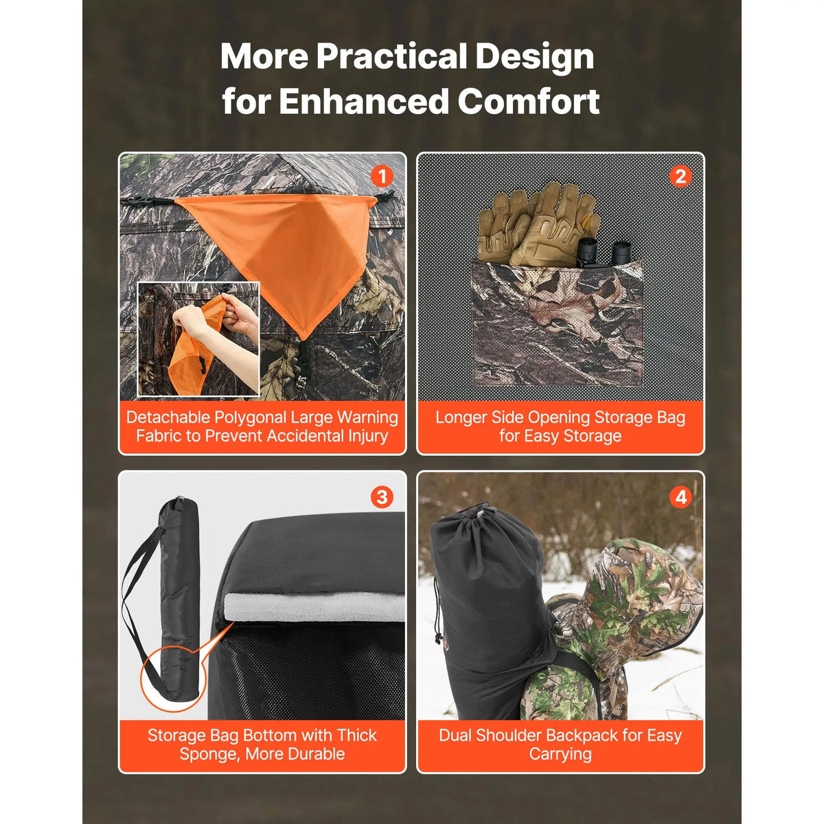SucceBuy See Through Hunting Blind With Silent Door And Window