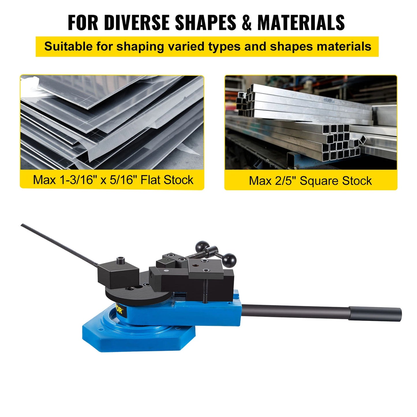 SucceBuy Universal Metal Bender SBG-40 Multifunction Spiral Steel Plate Round Square Flat Bar Bending Tool for Metal Production