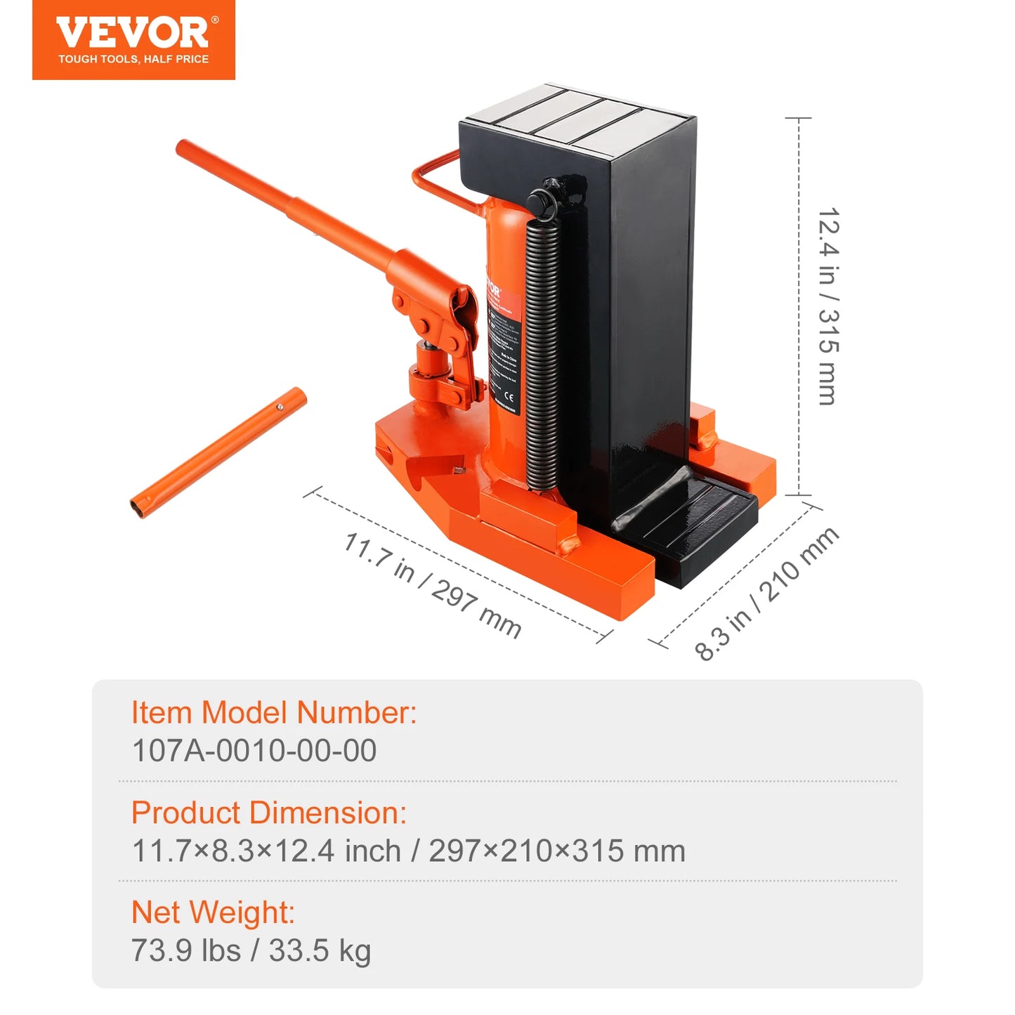 SucceBuy Hydraulic Toe Jack 2.5 Ton On Toe Toe Jack Lift 5 Ton Top Lift Capacity Machine Jack 0.8-5.3 in Toe Height 8.9-13.4 Top