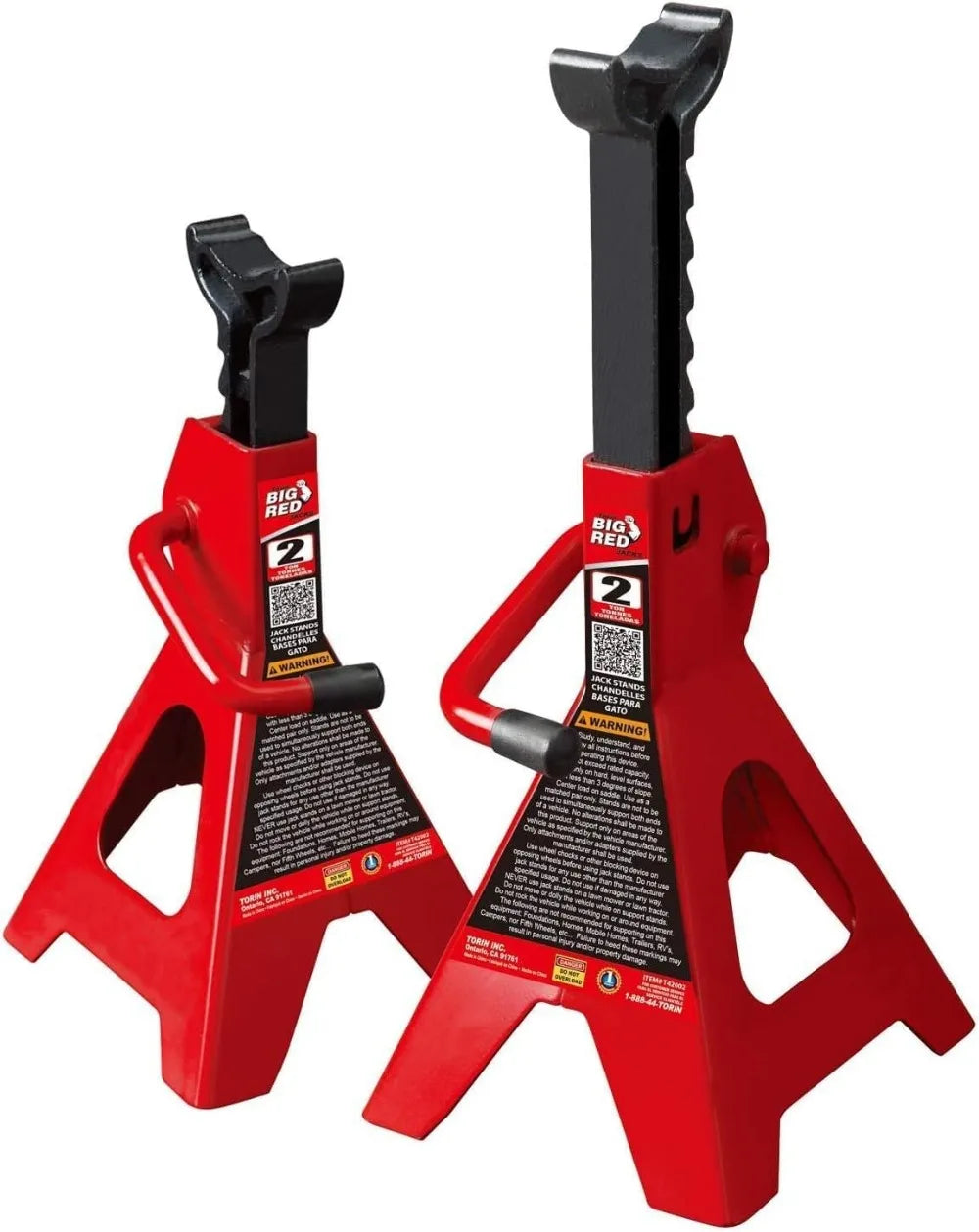 Hydraulic Trolley Floor Jack Combo with 2 Jack Stands, 2 Ton Capacity