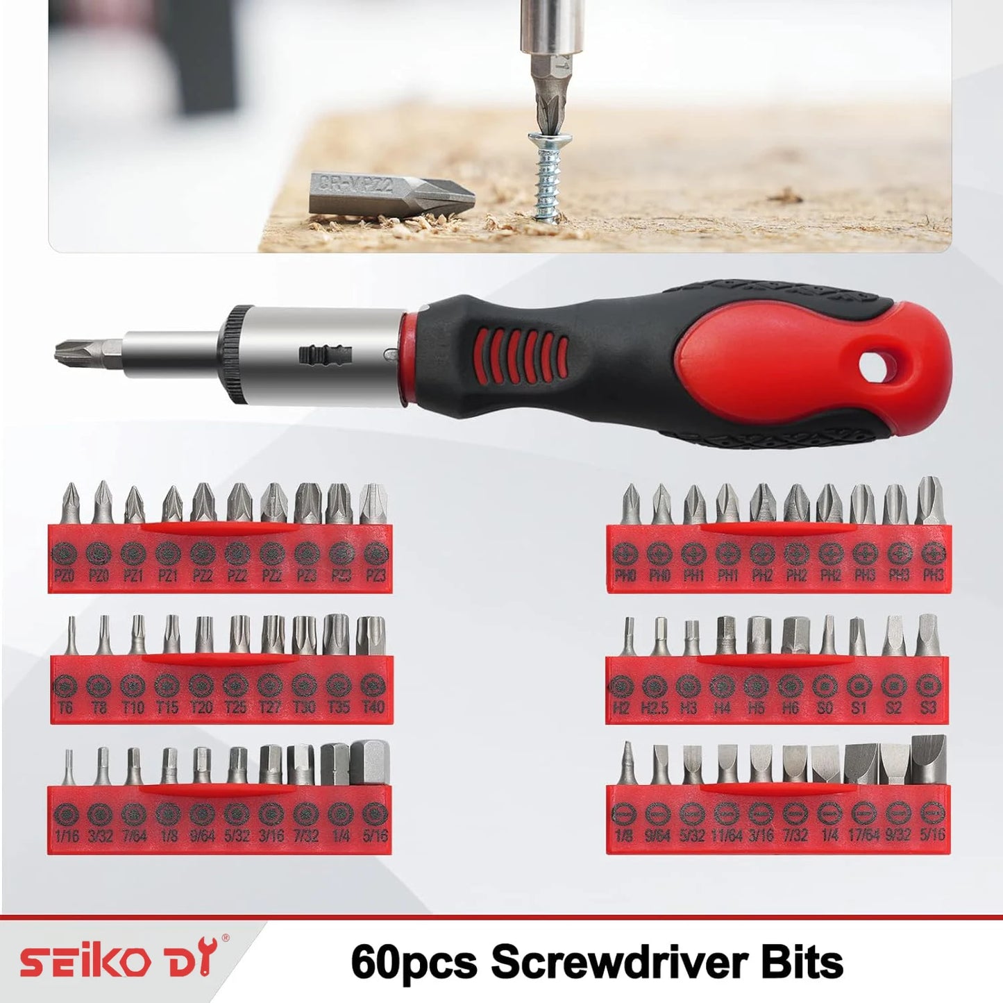 118pcs CR-V Screwdriver Set Magnetic Tips with Stand Precision Bits Hex Nut Drivers for Electronics Auto Home Repair Tool Kit