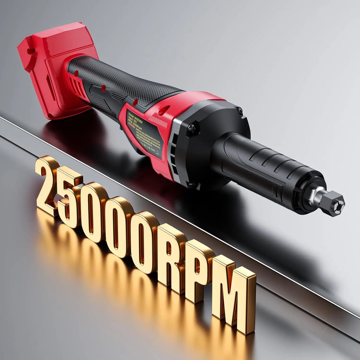 Cordless 1/4-inch Die Grinder with 25000RPM Brushless Motor, Compatible with Milwaukee 18V Battery (Battery Not Included)