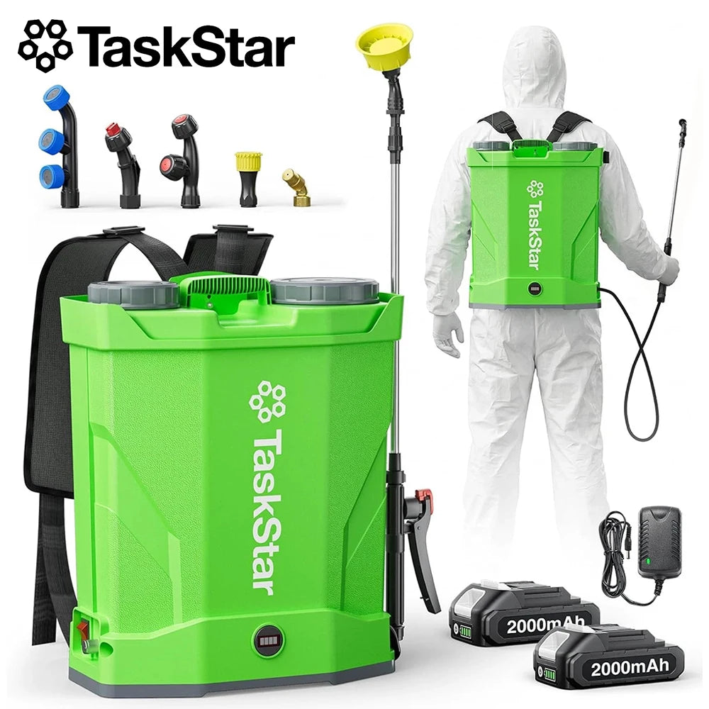 TaskStar Electric Knapsack Sprayer Fit Makita 18V Battery High Pressure Cordless Backpack Sprayer For Farm Pesticide Weed Killer