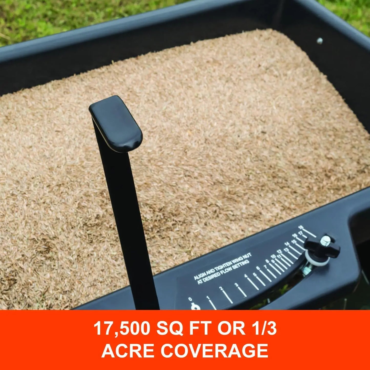 45-0543-AMZ 100 lb. Tow-Behind Lawn & Garden Spiker/Seeder/Drop Spreader for Seed,Fertilizer, Salt, Ice Melt; Designed to Pull B