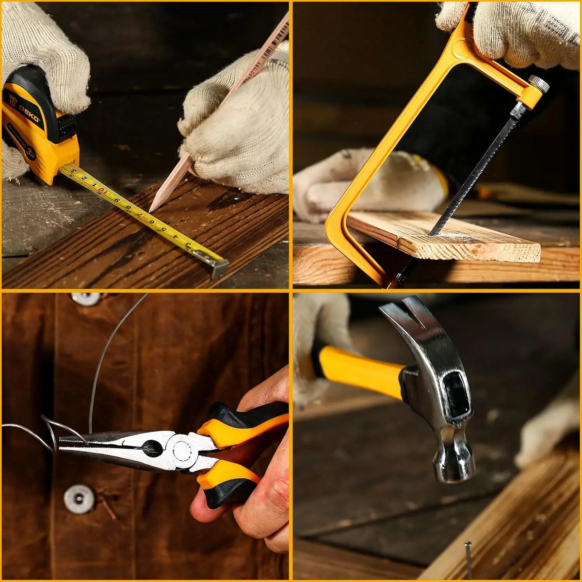 DEKO Home Mechanic Tool Set With Cordless Drill And Storage Case