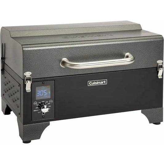 8-in-1 Portable Wood Pellet Grill and Smoker, Compact or RV, Taiates, Camping, and Backyard Cooking, Smoky lavor, tile Meat Smok