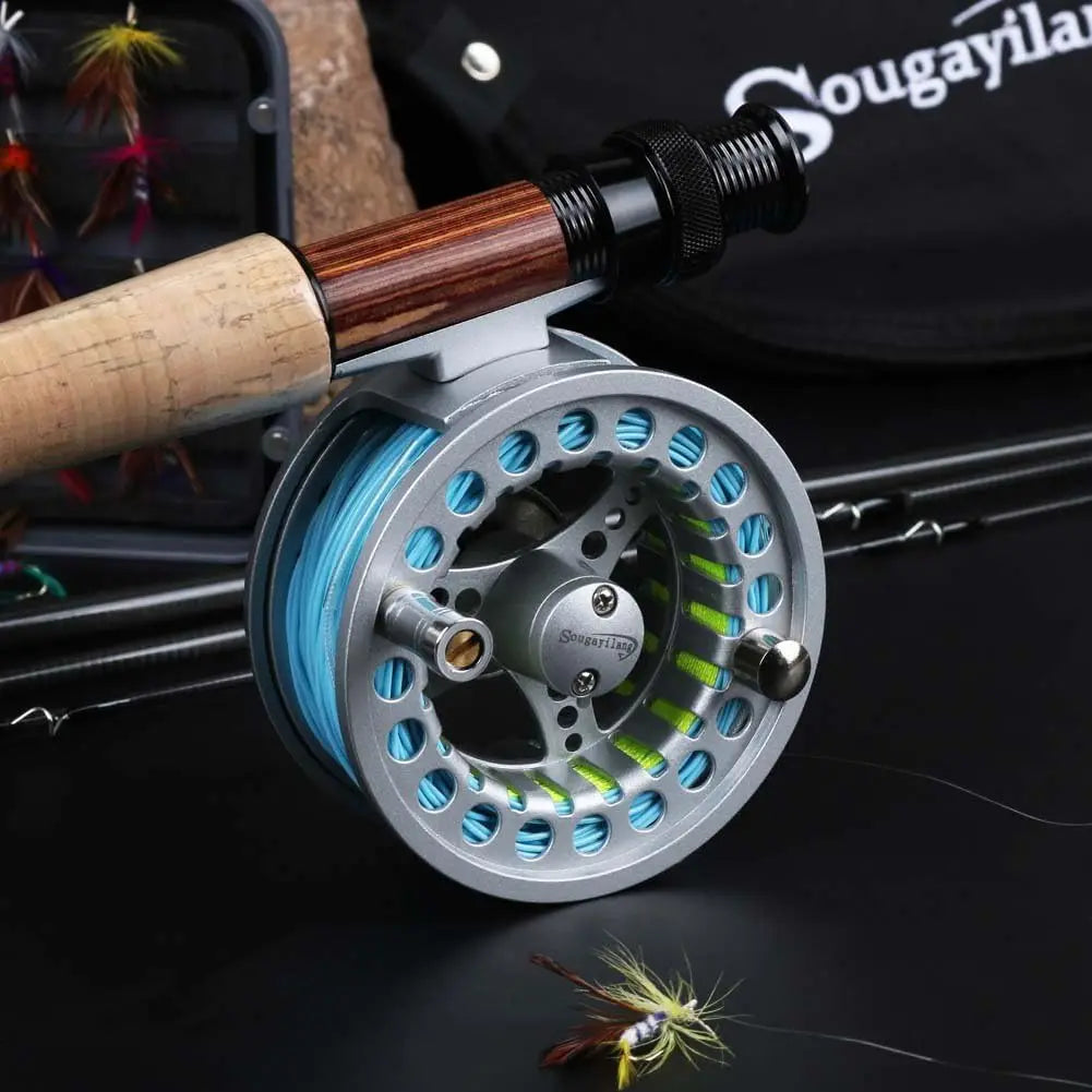Complete Fly Fishing Rod and Reel Combo Kit for Saltwater Freshwater Angling