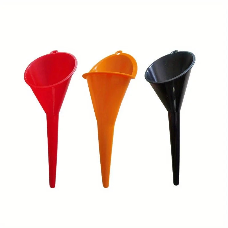 Long Stem Car Fuel Funnel Anti Splash Plastic Gasoline Oil