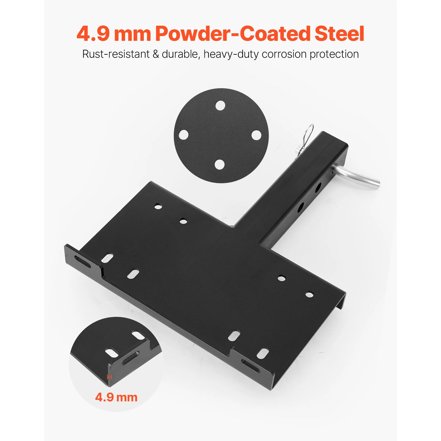 SucceBuy 3600/15000LBS Trailer Hitch Winch Mount with 50.8mm Receiver Powder Coated Steel Truck Winch Mount for ATV UTV Pickup