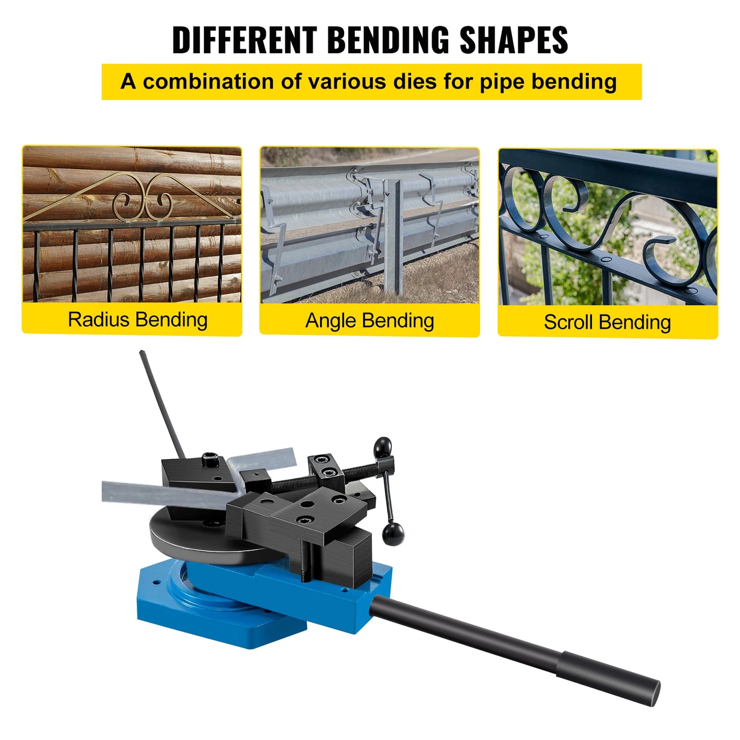 SucceBuy Universal Metal Bender SBG-40 Multifunction Spiral Steel Plate Round Square Flat Bar Bending Tool for Metal Production