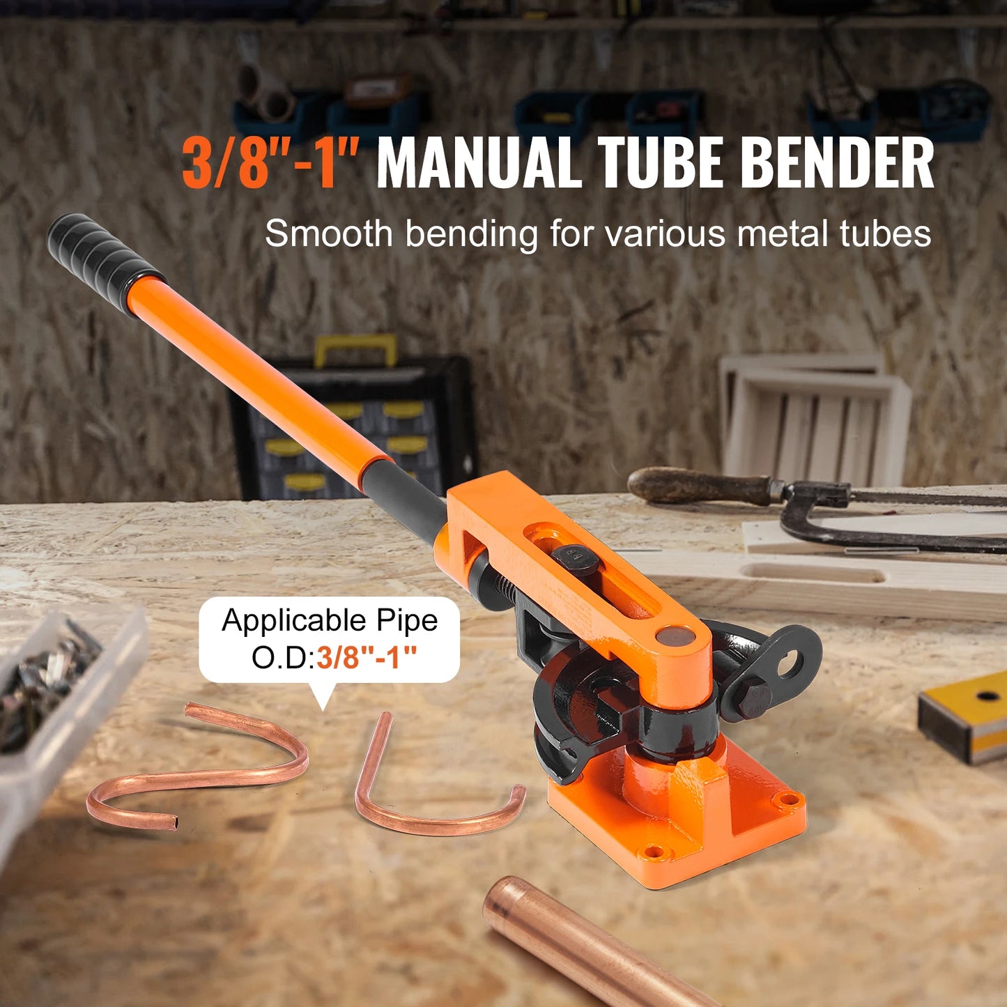 SucceBuy Manual Pipe Bender 7 Bending Dies Multifunction Steel Copper Tube Bending Machine Lever Type Heavy Tube Bender Tools
