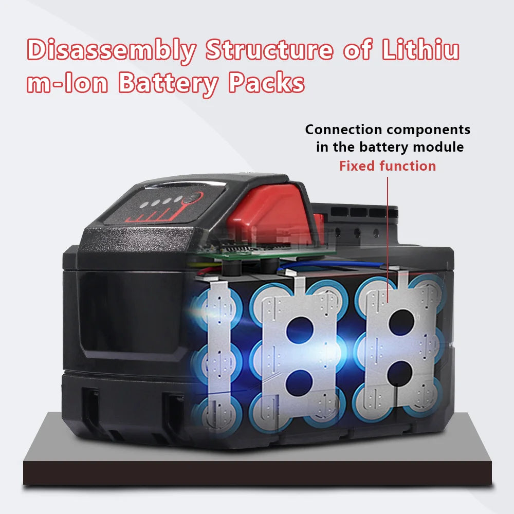 2-Pack 12000Ah High Capacity Replacement Battery for Milwaukee M18 18V Batteries Model 48-11-1890 48-11-1850
