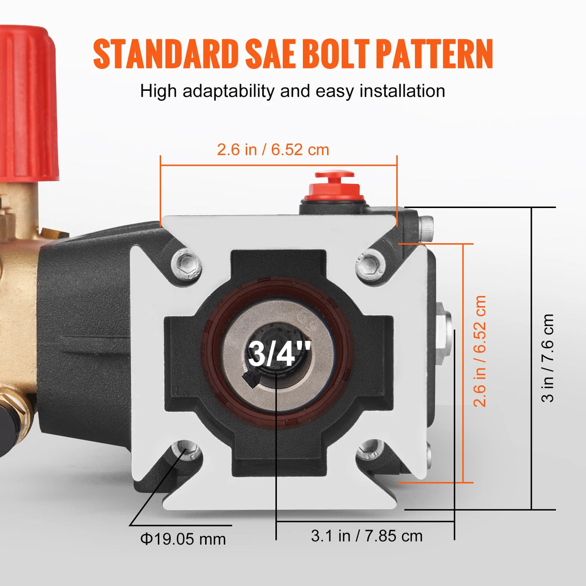 SucceBuy Horizontal Triplex Pressure Washer Pump Compatible With Simpson