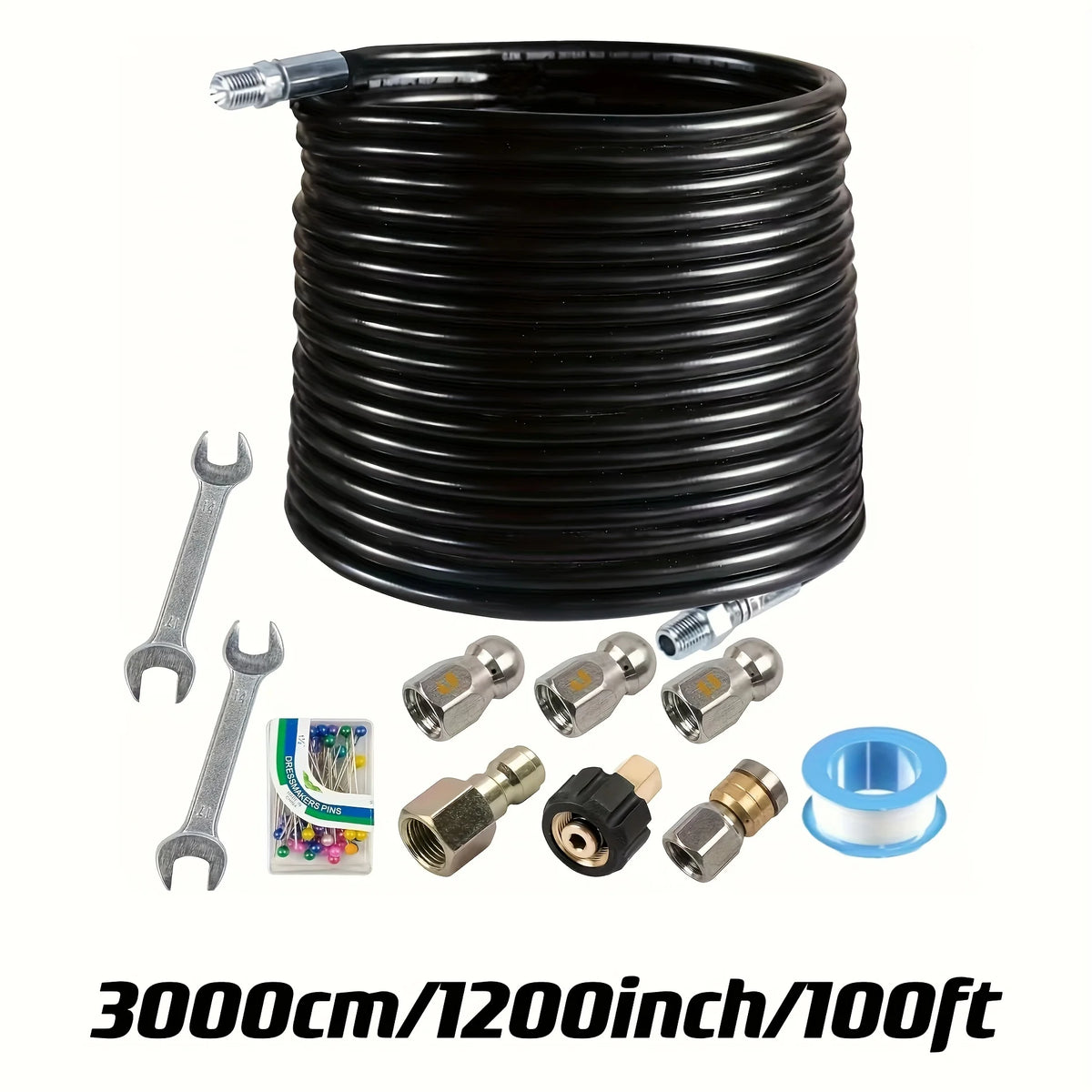 Professional Sewer Jetter Kit For Pressure Washer Drain Cleaning