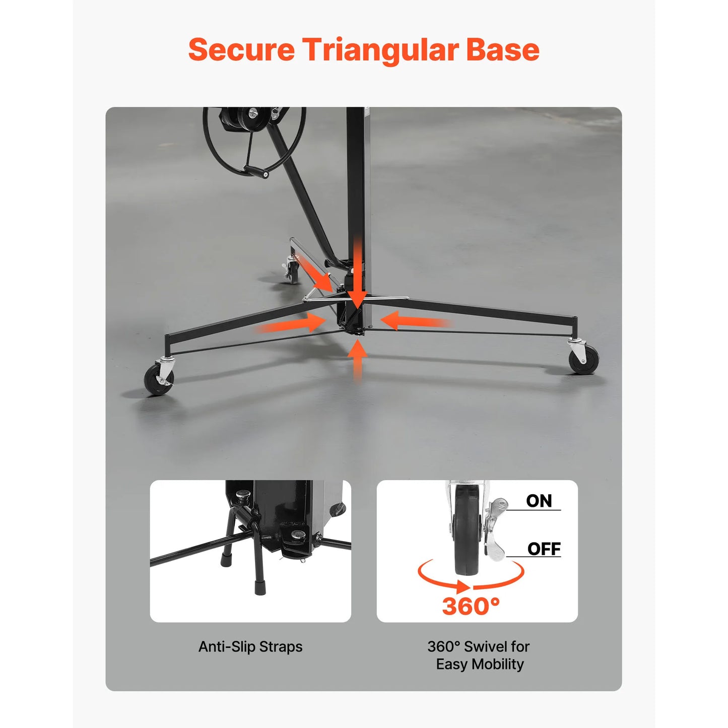 SucceBuy 11ft Drywall Lift Heavy-Duty 150lb Sheetrock Hoist with Adjustable Telescoping Arm Ideal for Ceiling&Wall Installation