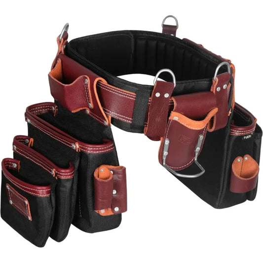 Tool Belt Men Heavy Duty 26 Pocket Tools Bags Pouches Holder Organizer for Carpenter Construction Electrician Framer Nylon