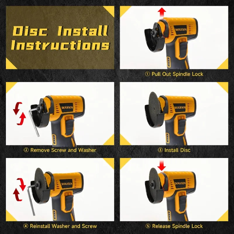 Cordless Mini Angle Grinder And Rotary Polishing Tool
