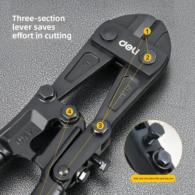 Industrial-grade 12/14/18 Inch Bolt Cutters Heavy Wire Cutting Pliers Multifunction Flat Nose Wire Clippers Household Hand Tools