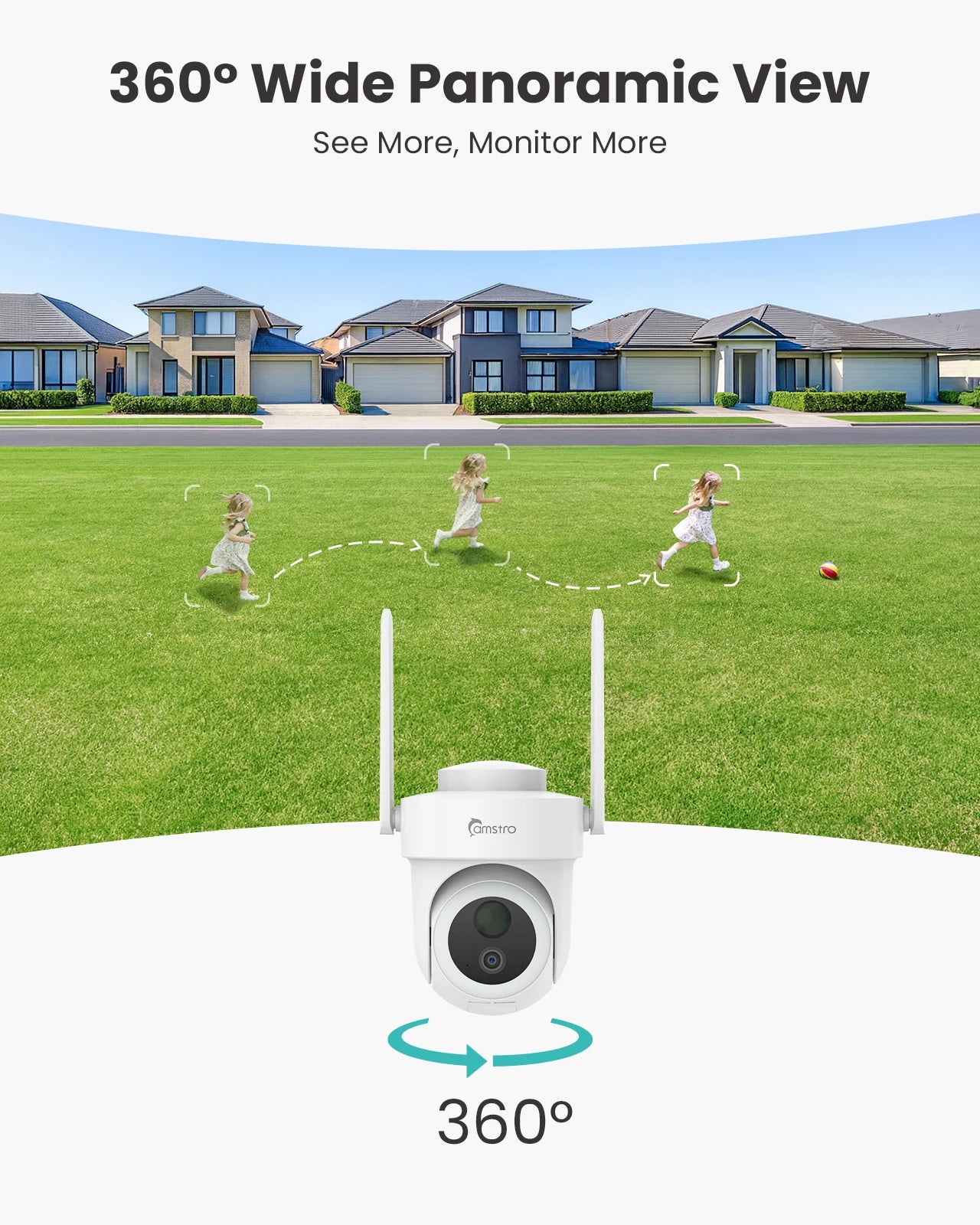 Camstro 4k Solar Security Camera Full-color night vision 2.4G 5G WIFI Camera Battery Two-way voice 8MP WiFi PTZ Camera Outdoor