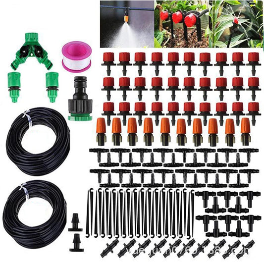 40M Micro Drip Irrigation System Automatic Plant Watering Kit with Adjustable Drippers & Hose - Outdoor Garden Misting Tools