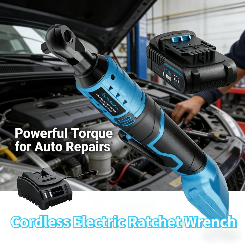 Parrior Cordless Ratchet Wrench Set With Sockets And Charger