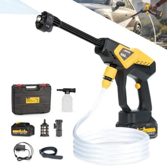 EL6312 Cordless Power Pressure Washer with 6in1 Long Nozzle for Car Washing Garden Cleaning and Floor Maintenance 970PSI Portab