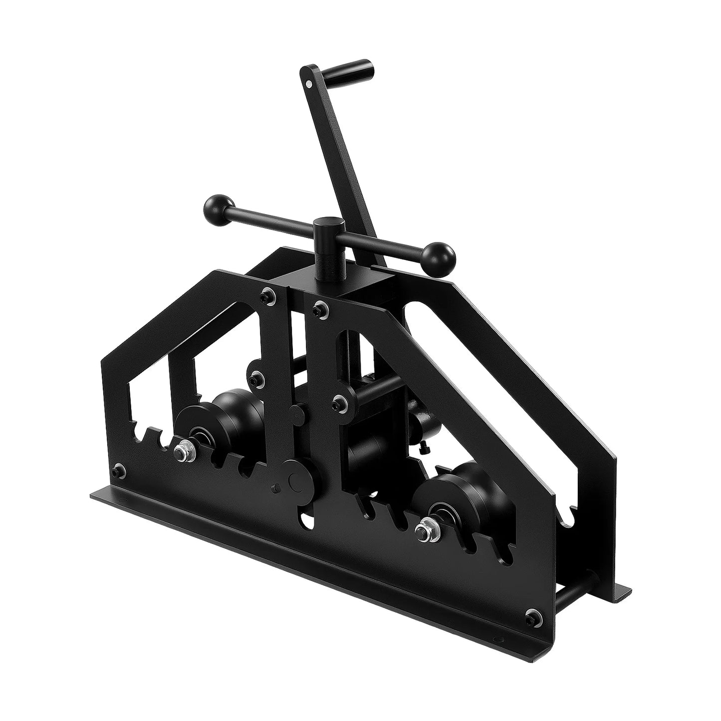 Manual Metal Tube Bender Machine, 1-1/4" To 2" Roller Stretcher Shrinker Bench Bending Set,  for Flats, C Channel, Square
