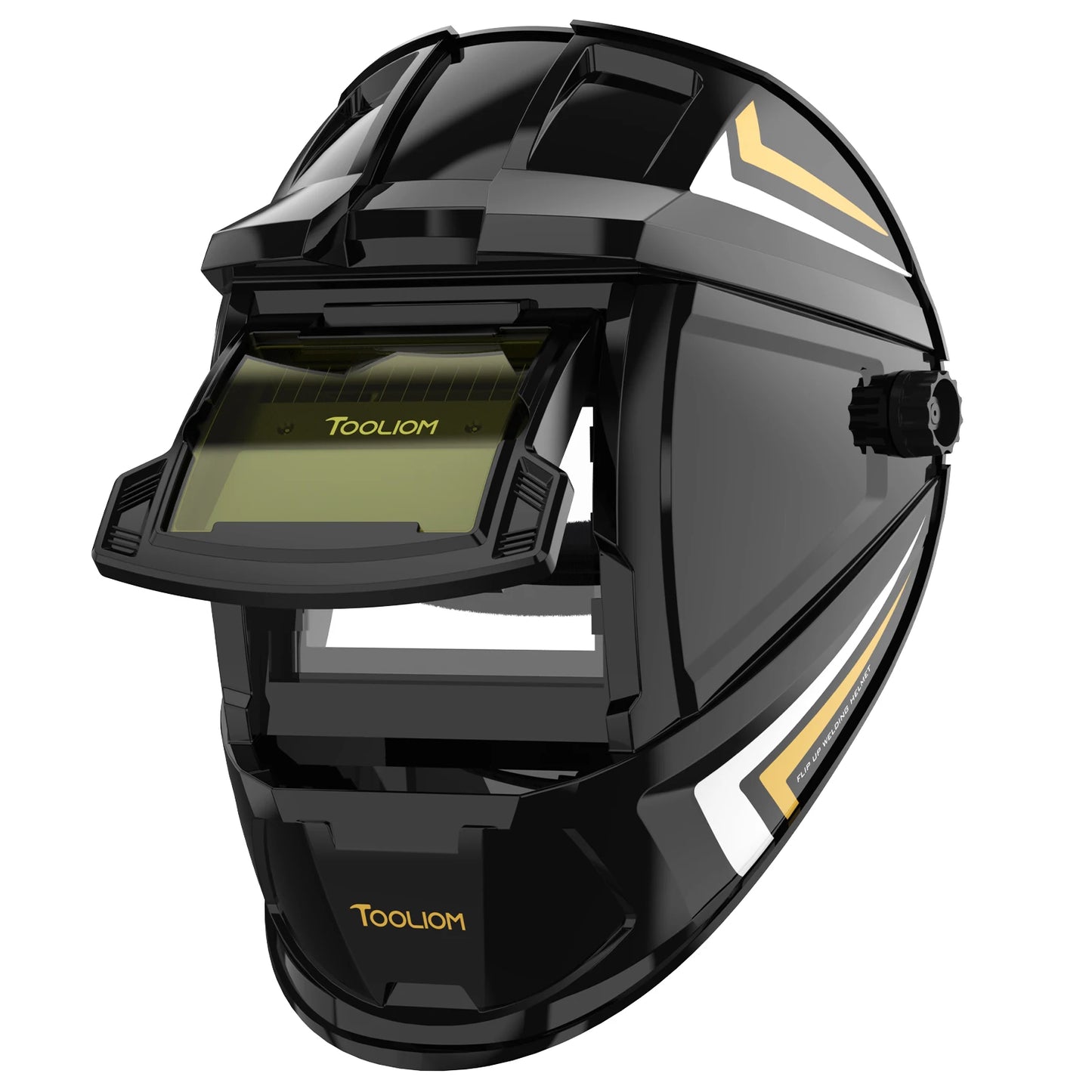 TOOLIOM Flip Up Welding Helmet 3.64 x 1.67 inch Auto Darkening Clamshell Welding Mask True Color Lift Front Welding Hood