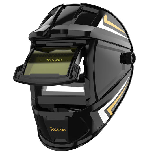TOOLIOM Flip Up Welding Helmet 3.64 x 1.67 inch Auto Darkening Clamshell Welding Mask True Color Lift Front Welding Hood