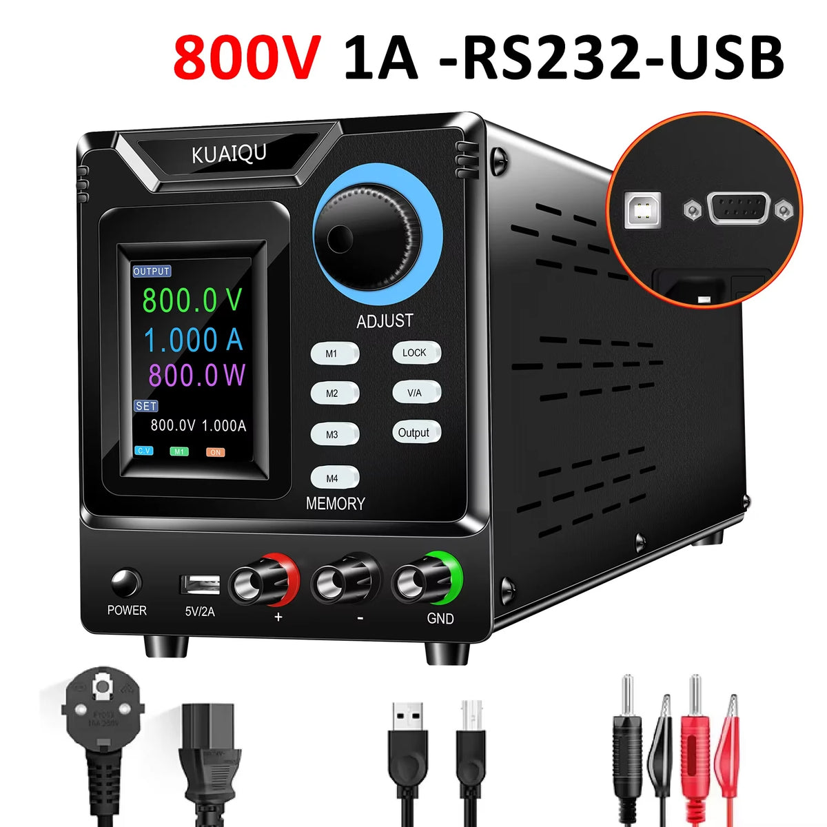 KUAIQU Programmable DC Switching Power Supply for Electronics Testing
