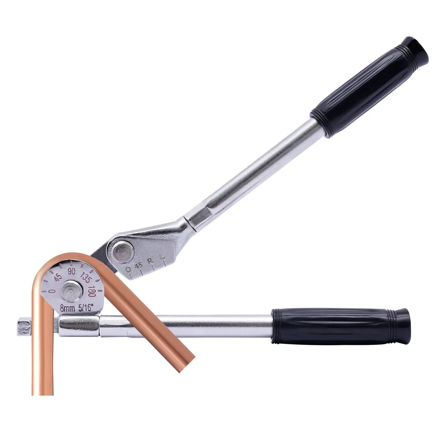 5/16'' OD Tubing Bender, 8mm Manual Tube Pipe Bender for Plumbing Refrigeration, 180 Degree Bending Angle HVAC Repair for Steel