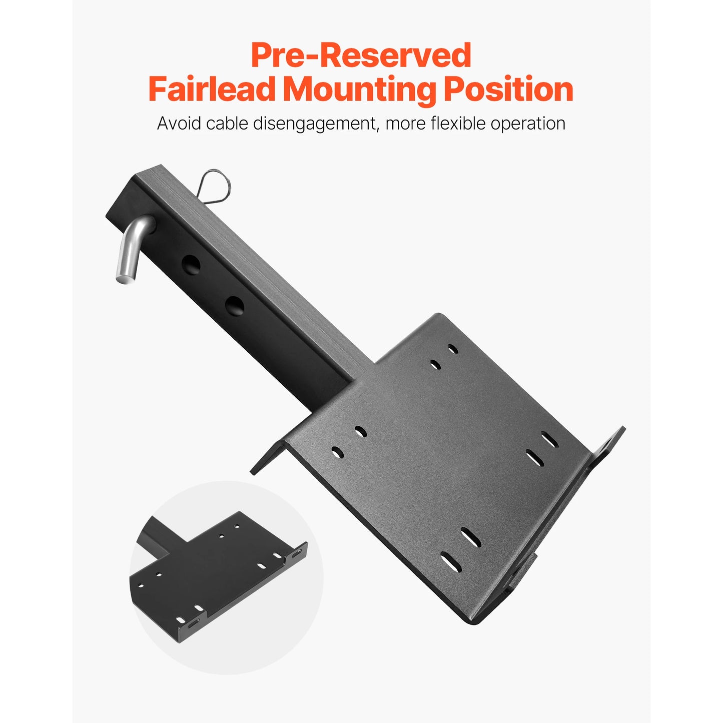 SucceBuy 3600/15000LBS Trailer Hitch Winch Mount with 50.8mm Receiver Powder Coated Steel Truck Winch Mount for ATV UTV Pickup