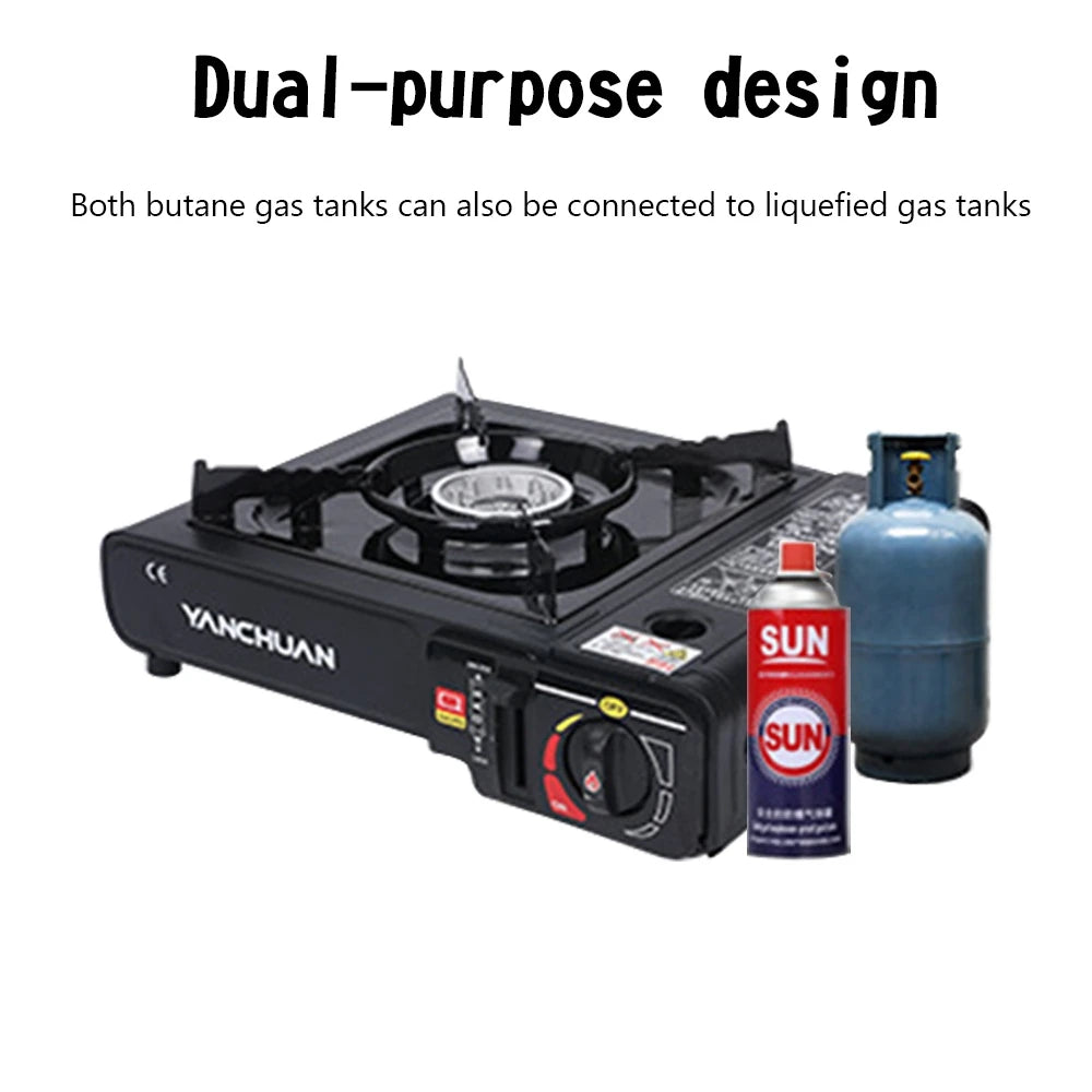 Artudatech Butane/liquefied gas tank Dual purpose Burner Gas Camping Stove Tabletop Stove