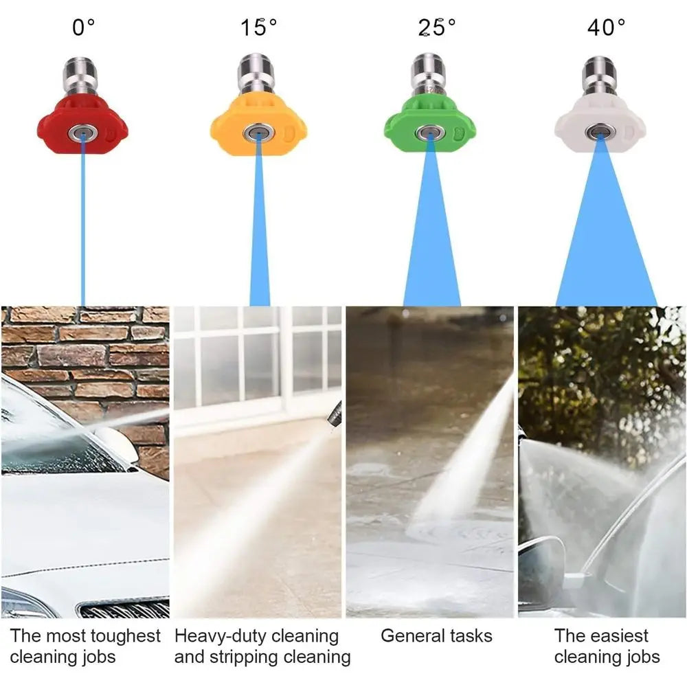 2026 New Green 4800PSI Portable Electric Pressure Washer With 33FT Pipe 4 Nozzles For Home Car Fence Window Cleaning