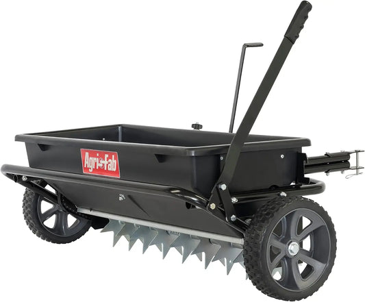 45-0543-AMZ 100 lb. Tow-Behind Lawn & Garden Spiker/Seeder/Drop Spreader for Seed,Fertilizer, Salt, Ice Melt; Designed to Pull B