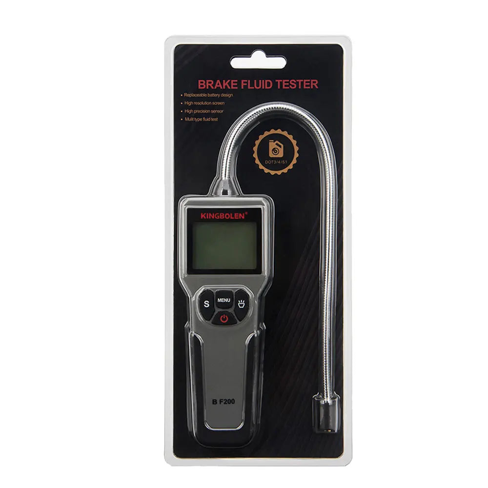 KINGBOLEN BF200 Auto Brake Fluid Tester Car Brake Oil Tool DOT3 DOT4 DOT5.1 LED Indicator Check Display Auto Oil Tool PK BF100