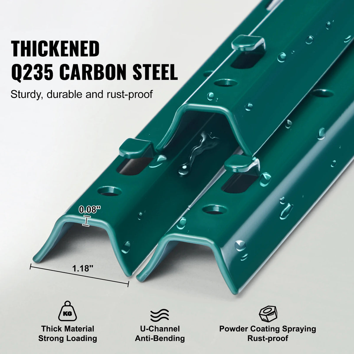 SucceBuy Heavy Duty Steel T-Post Stakes for Garden and Farm Fencing